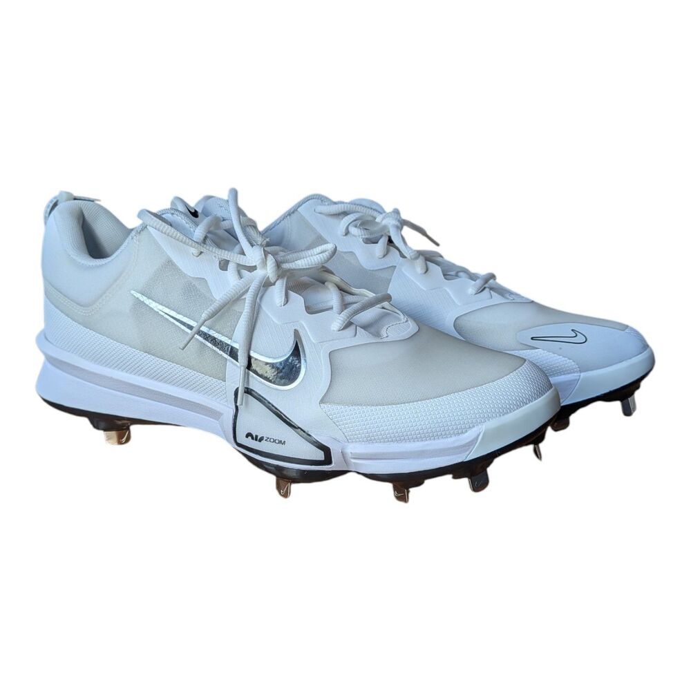 Nike Force Zoom Trout 9 Pro Metal Baseball Cleats Mens Size 13 White FB2907-102